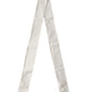 Dolce & Gabbana Men White Satin Silk Fringed Lace Stole Scarf