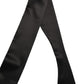 Dolce & Gabbana Men Black Satin Silk Skinny Neck Shawl Scarf