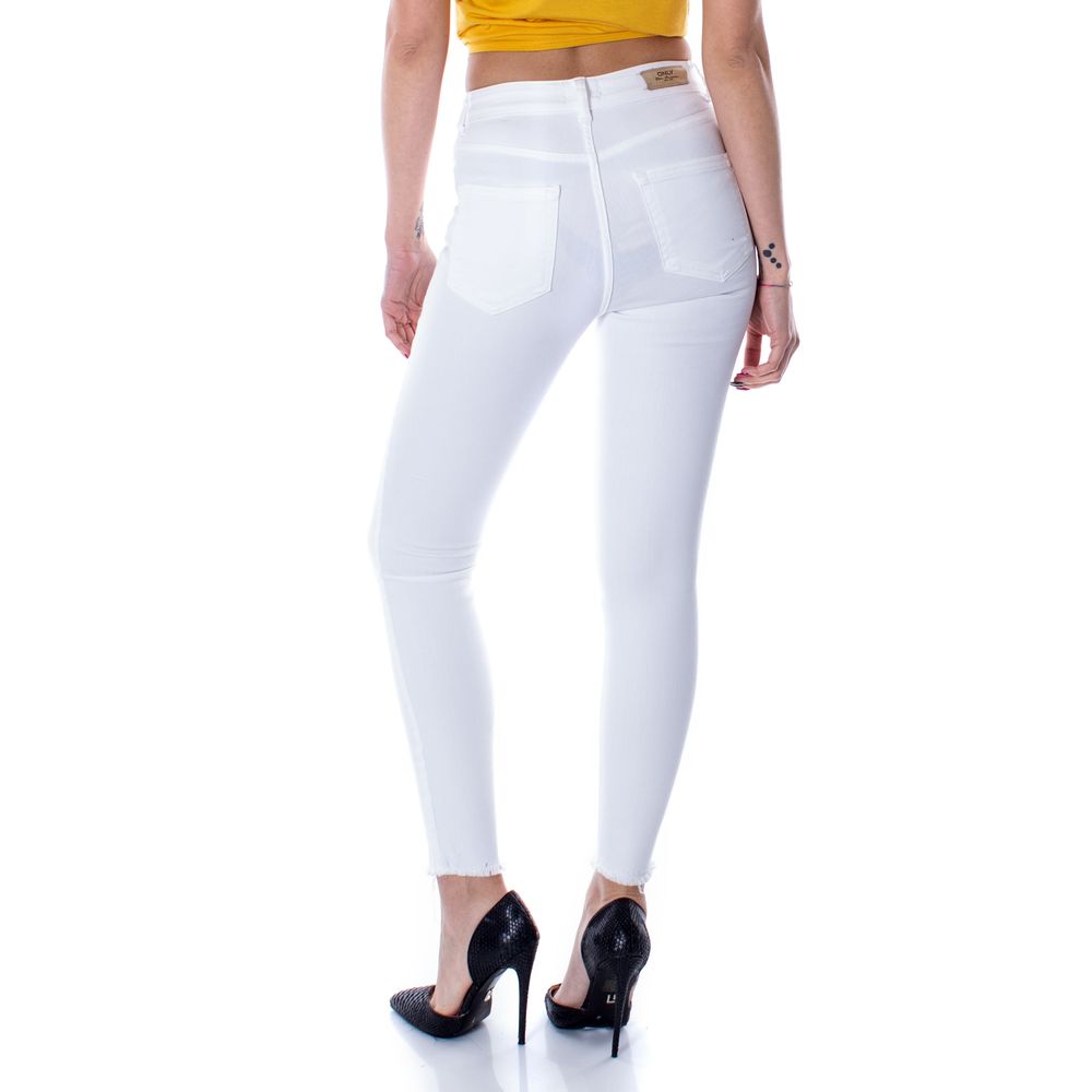 Only White Cotton Skinny Jeans