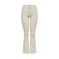 Only Cream Cotton Bootcut Jeans