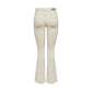Only Cream Cotton Bootcut Jeans
