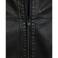 Jack Jones Black Polyamide Leather Jacket