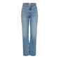 Only Light Blue Cotton Relaxed Fit Jeans