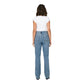 Only Light Blue Cotton Relaxed Fit Jeans