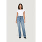 Only Light Blue Cotton Relaxed Fit Jeans