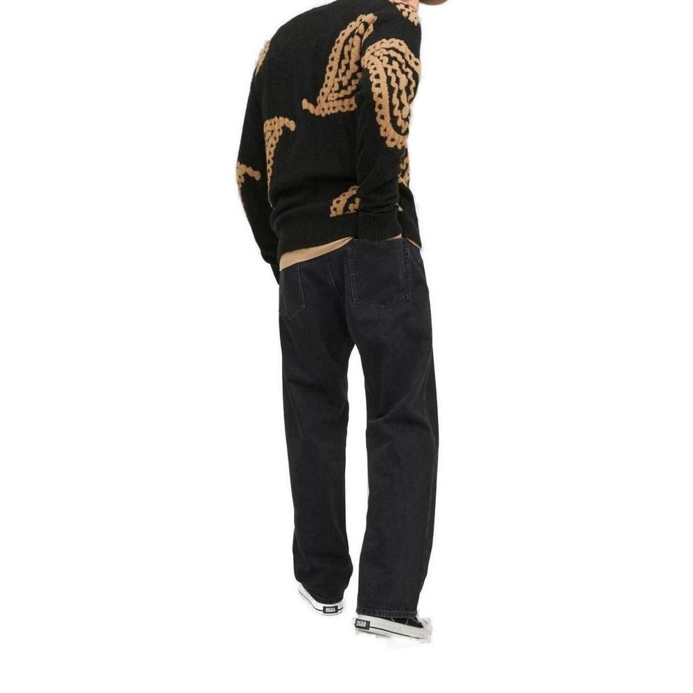 Jack Jones Black Cotton Relaxed Fit Jeans