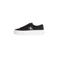 Calvin Klein Jeans Black And White Recycled Cotton Platform Sneakers