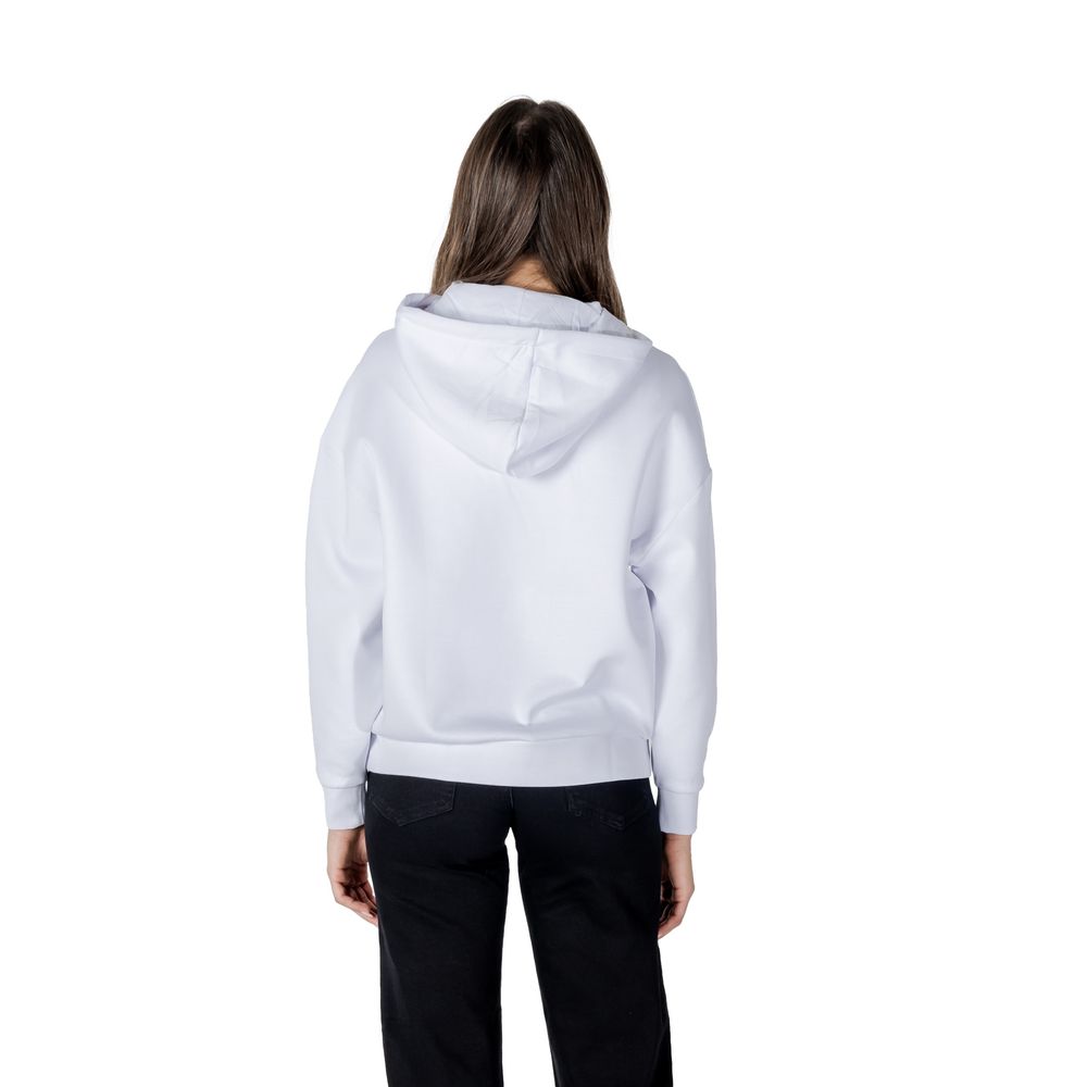 Armani Exchange White Cotton Hoodie