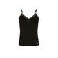 Morgan De Toi Black Viscose Tank Tops