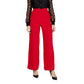 Morgan De Toi Red Polyester Casual Pants