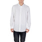 Armani Exchange Cream Elastane Dress Shirt
