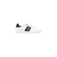 EA7 Emporio Armani Black And White Leather Low Top Sneakers