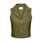 Jacqueline De Yong Green Cotton Waistcoat