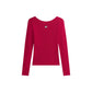Tommy Hilfiger Jeans Bordeaux Recycled Cotton Long Sleeve T-Shirt