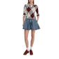 Tommy Hilfiger Jeans Blue Recycled Cotton Mini Skirt