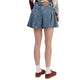 Tommy Hilfiger Jeans Blue Recycled Cotton Mini Skirt