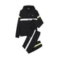 Lacoste Black And White Polyester Sweatsuit