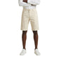 Jeckerson Cream Cotton Bermuda Shorts