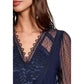 Morgan De Toi Blue Polyester Long Sleeve T-Shirt