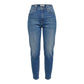 Replay Blue Cotton Relaxed Fit Jeans