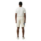 County of Milan Cream Cotton Bermuda Shorts