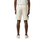 County of Milan Cream Cotton Bermuda Shorts