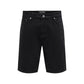 Only & Sons Black Organic Cotton Bermuda Shorts