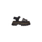 Dr. Martens Black Leather Flat Sandals