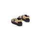 Dr. Martens Beige Leather Platform Sandals