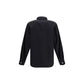 Versace Black Wool Oves Aries Pattern Shirt