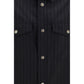 Versace Black Wool Oves Aries Pattern Shirt
