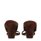 Paris Texas Brown Leather Platform Sandals