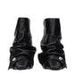 The Attico Black Leather Ankle Boots