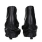 The Attico Black Leather Ankle Boots