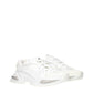 Dolce & Gabbana White Fabric Athletic Sneakers
