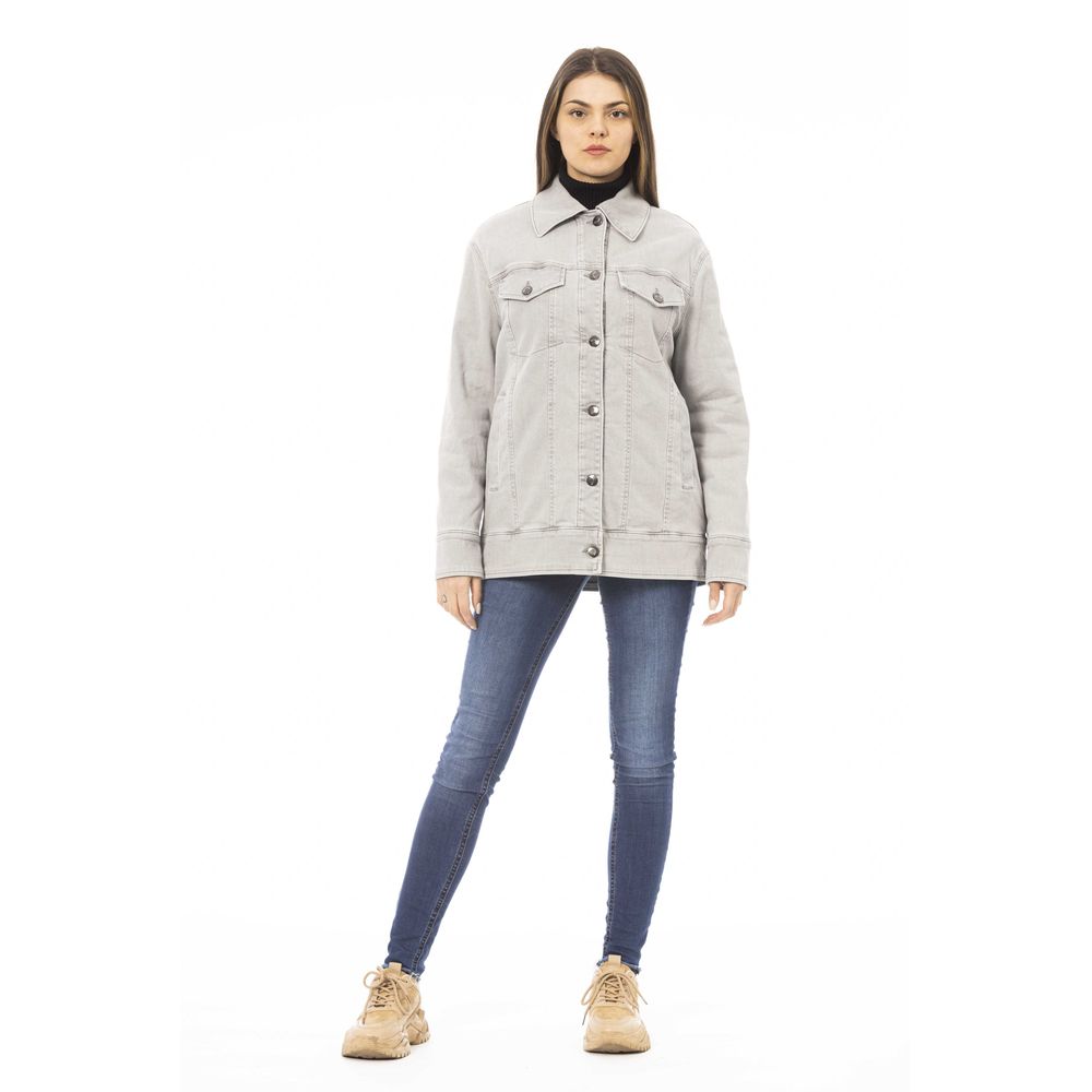 Giacca da donna in cotone grigio