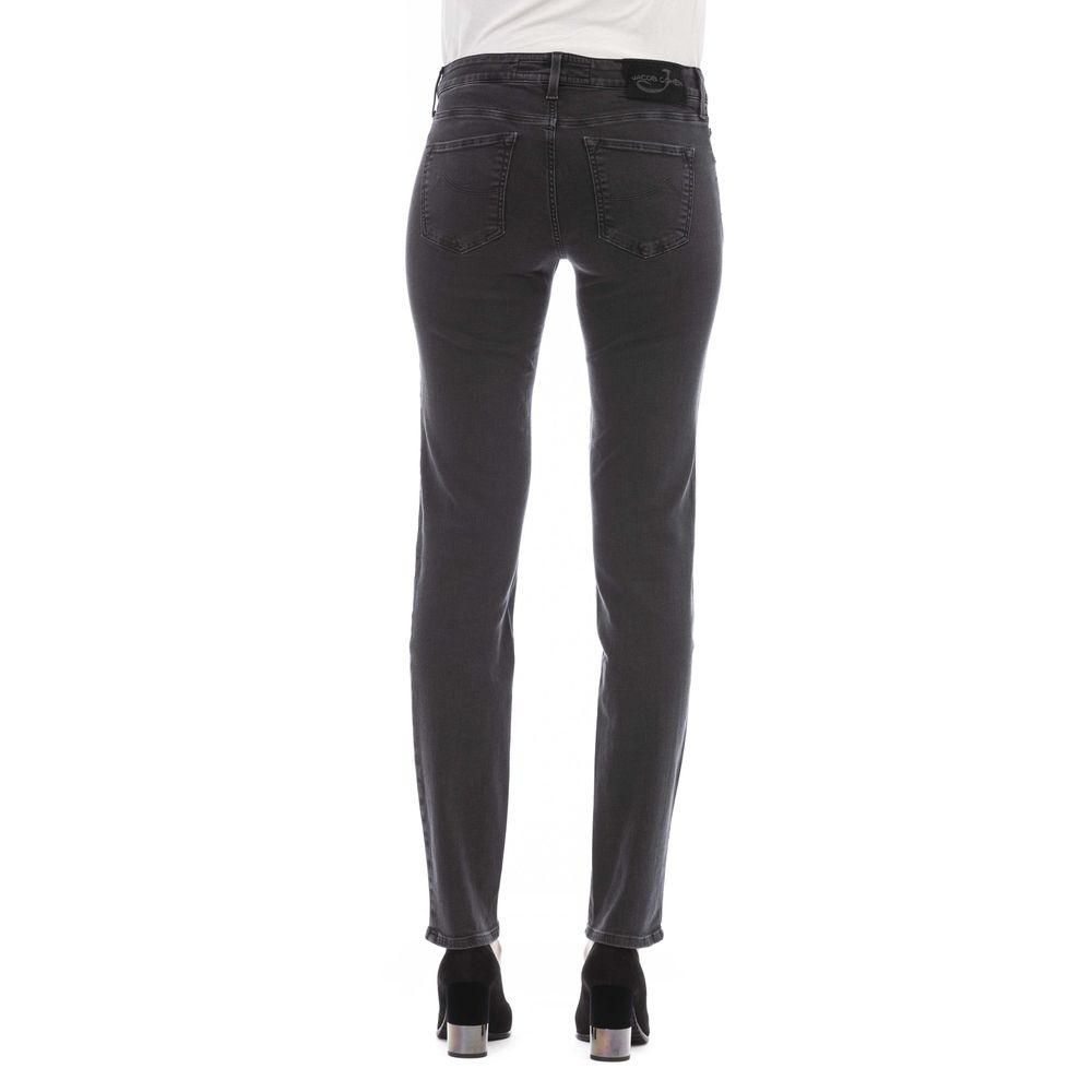 Schwarze Baumwolljeans für Damen