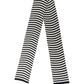 Dolce & Gabbana Black White Stripes Silk Knitted Shawl Scarf