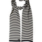Dolce & Gabbana Black White Stripes Silk Knitted Shawl Scarf