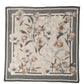 Dolce & Gabbana Men Beige Floral Linen Square Foulard Scarf