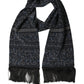 Dolce & Gabbana Blue Floral Silk Fringed Neck Shaw Scarf