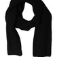 Dolce & Gabbana Men Black Wool Knitted Neck Shawl Scarf