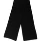 Dolce & Gabbana Men Black Wool Knitted Neck Shawl Scarf
