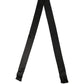 Dolce & Gabbana Black Satin Silk Skinny Fringed Shawl Scarf