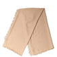 Dolce & Gabbana Beige Silk Wool Fringed Men Lace Stole Scarf
