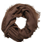 Dolce & Gabbana Brown Silk Wool Fringed Men Lace Stole Scarf