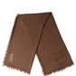 Dolce & Gabbana Brown Silk Wool Fringed Men Lace Stole Scarf