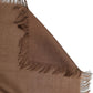 Dolce & Gabbana Brown Silk Wool Fringed Men Lace Stole Scarf