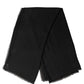 Dolce & Gabbana Black Silk Wool Fringed Men Lace Stole Scarf
