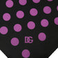 Dolce & Gabbana Purple Black Polka Dot Square Foulard Scarf